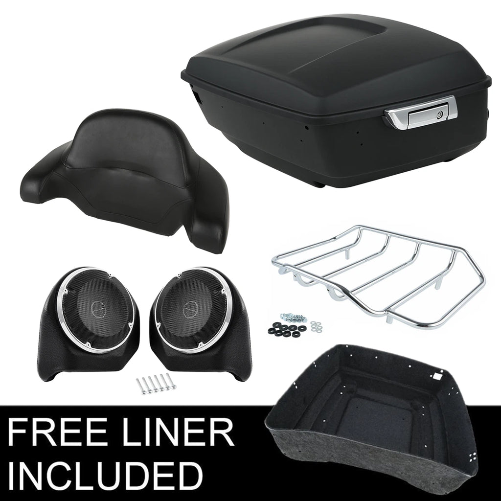Trunk Pad Rack Speakers for Harley Touring Street Glide (2014–2025)