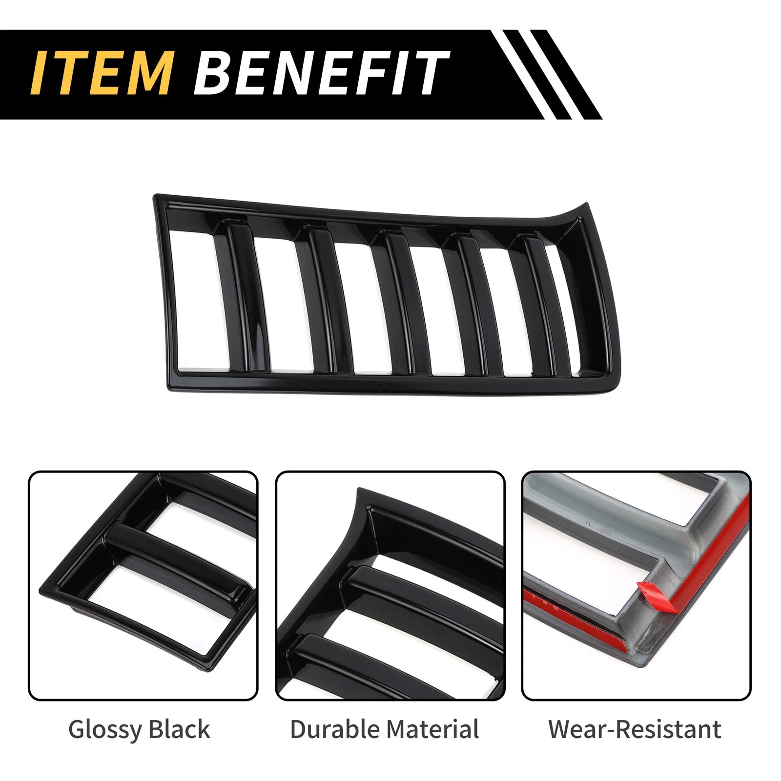 Set of 2 Front Headlights Grille Vent Cover Trim for Toyota Tundra (2022–2024)