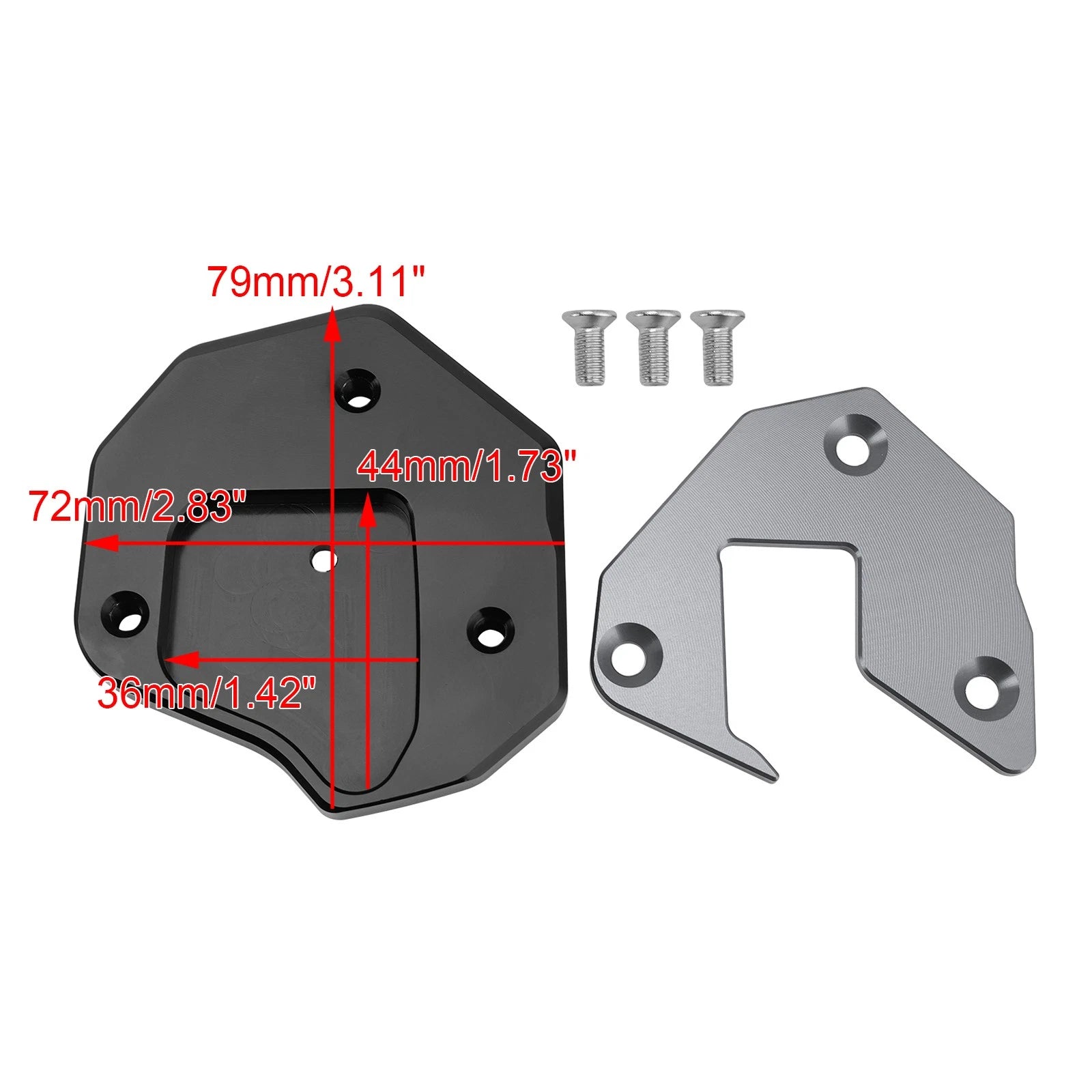 Kickstand Enlarger Plate Pad for Suzuki GSXR1300R (2008–2020) Titanium