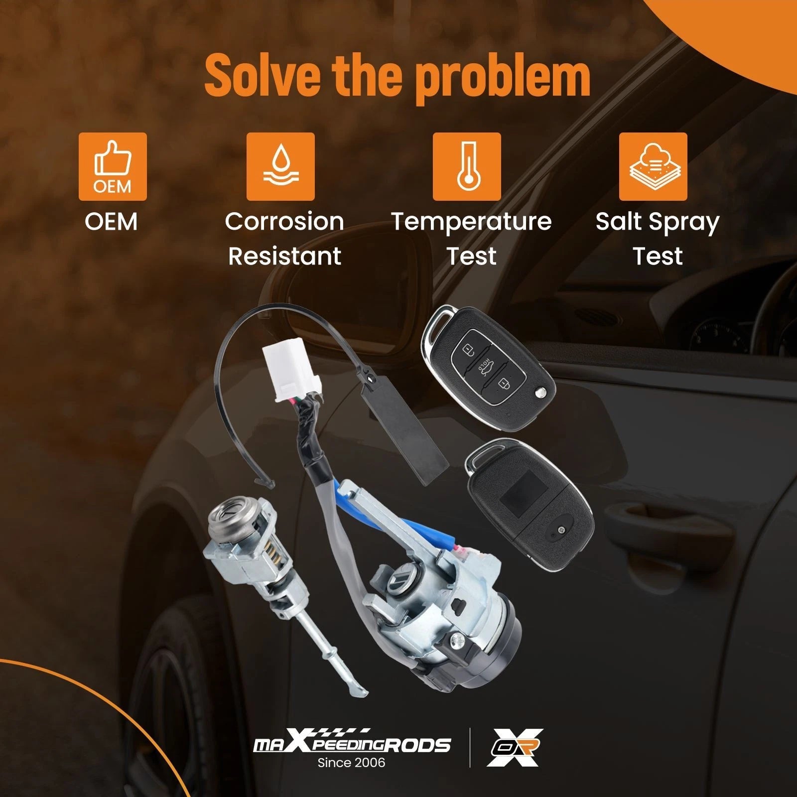 Door Lock Cylinder Key Set for Hyundai Elantra (2015-2020)