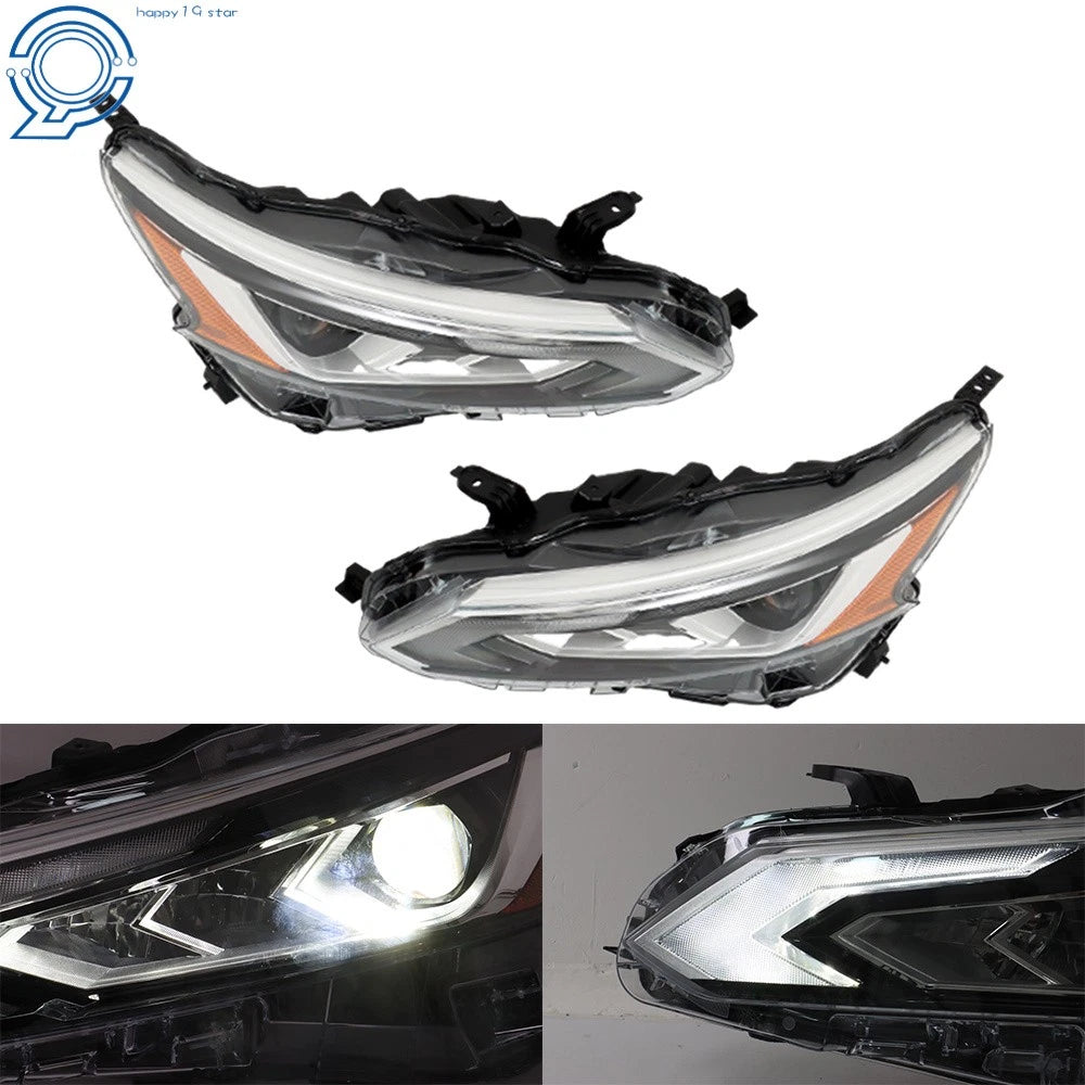 Pair LED Headlights for Nissan Altima (2019–2021) Factory Chrome Housing