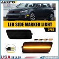 Set of 2 Front Side Marker Amber LED Signal Lights for VW Golf/GTI (2010–2014)