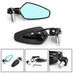 1 Pair 22mm 7/8" Black Handle Bar End Side Mirrors for Motorcycle