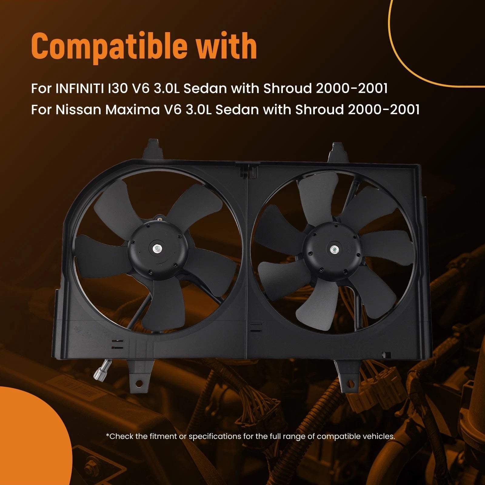 Dual Fan Cooling System for Infiniti I30 Maxima 3.0L (2000–2001)