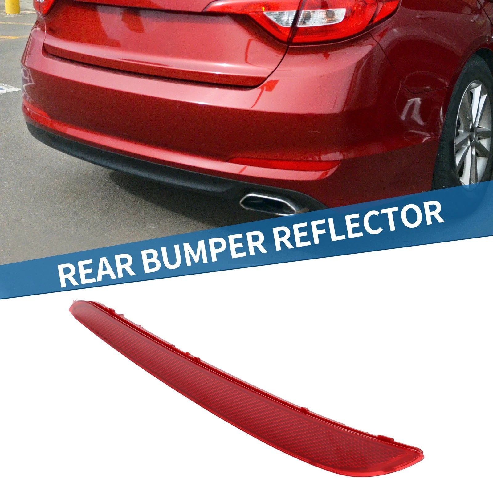 Rear Right Bumper Reflector No. 92406C1000 for Hyundai Sonata (2015–2017) Red