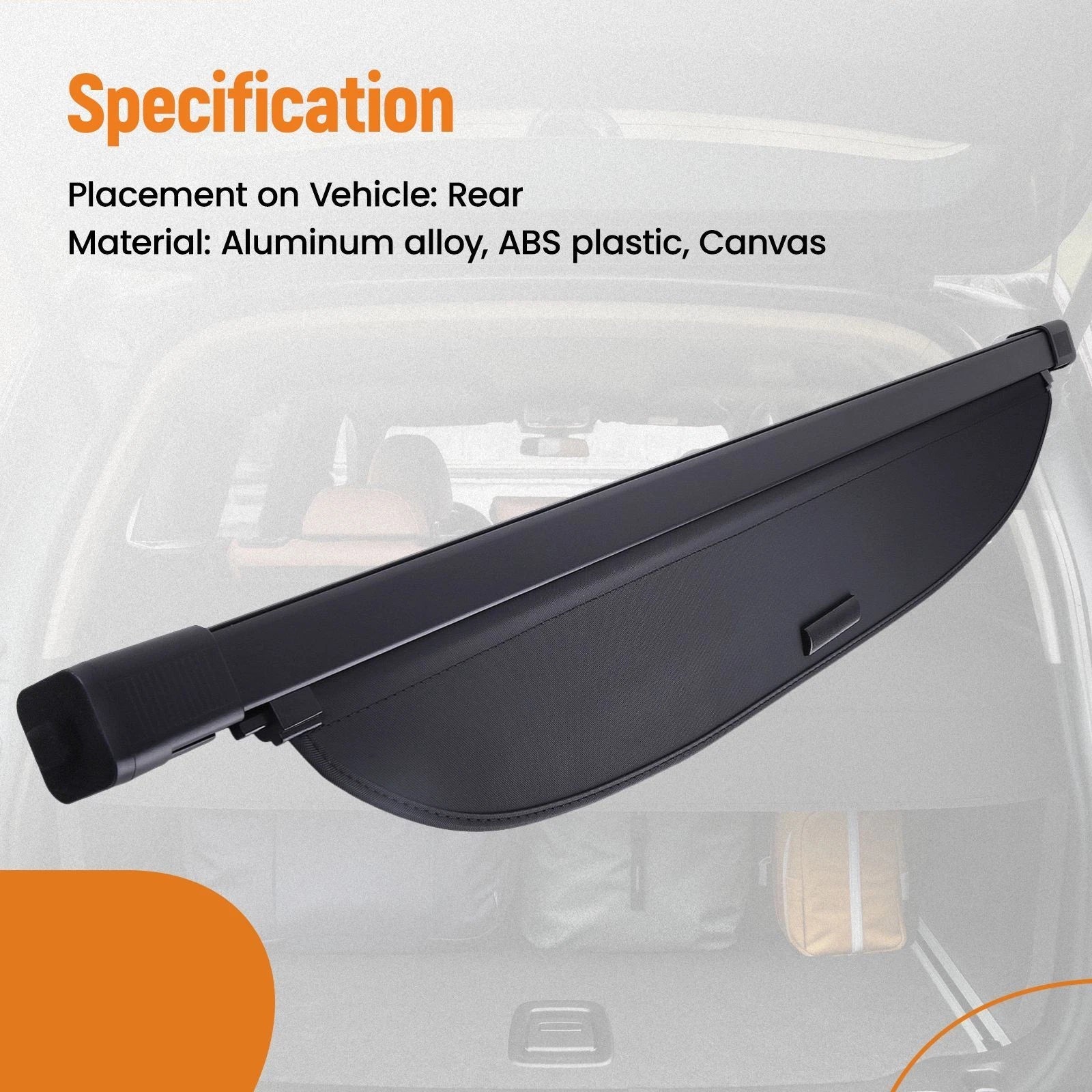 Trunk Shielding Load Boot Cover for Jeep Compass/Patriot (2007–2017) ABS 82212686