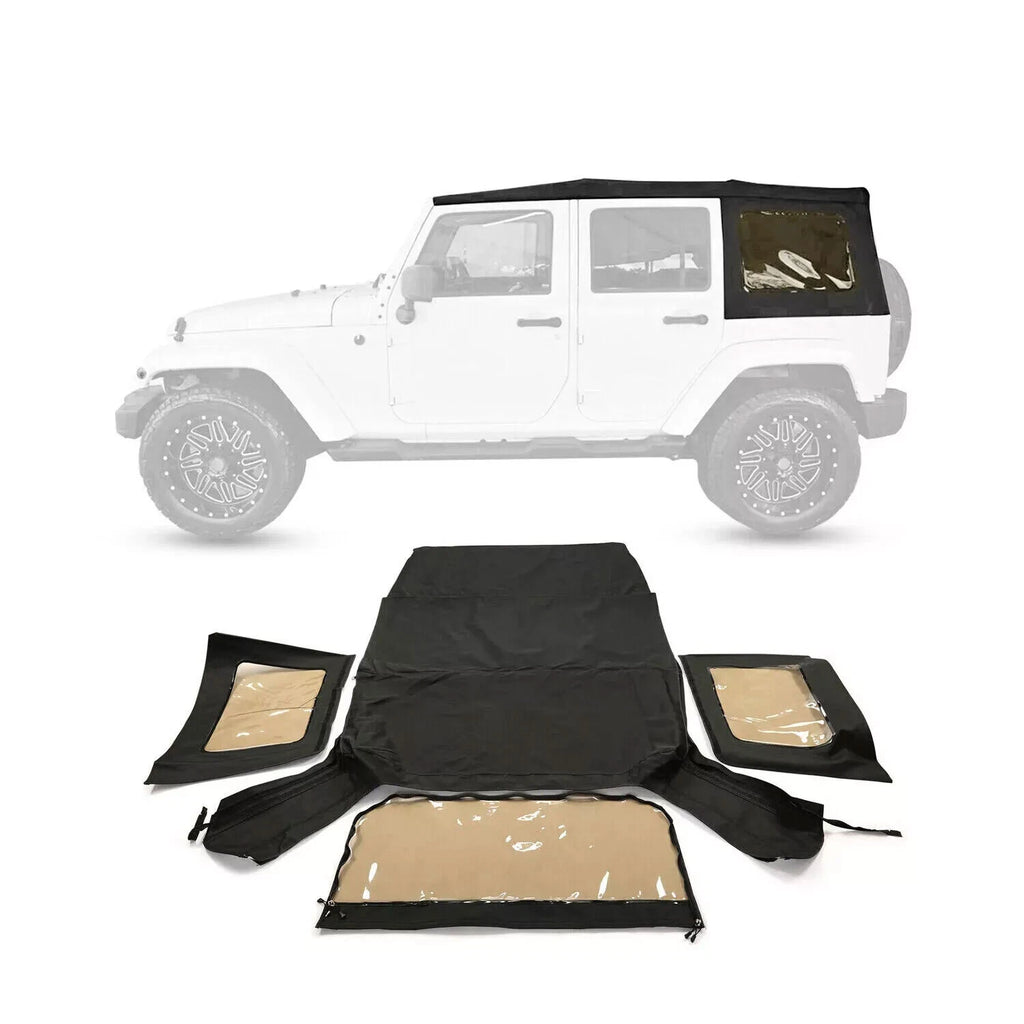 Soft Top for Jeep Wrangler 4DR JK (2010–2018) with Tinted Windows
