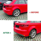 Gloss Black Rear Side Splitter Spats for Audi A3 S-Line S3 (2013–2016)
