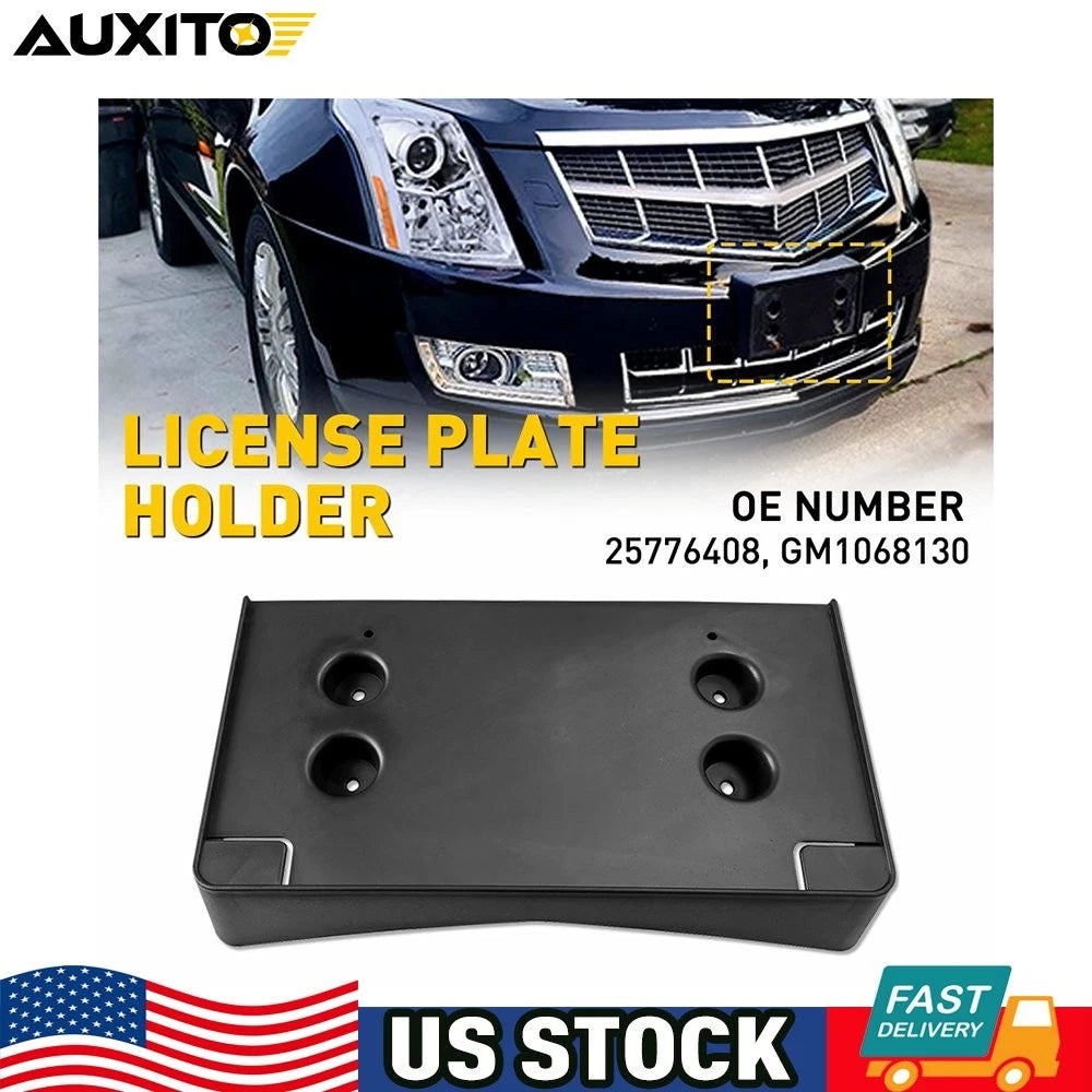 License Plate Bracket for Cadillac SRX (2010–2016) GM1068130 25776408 Black