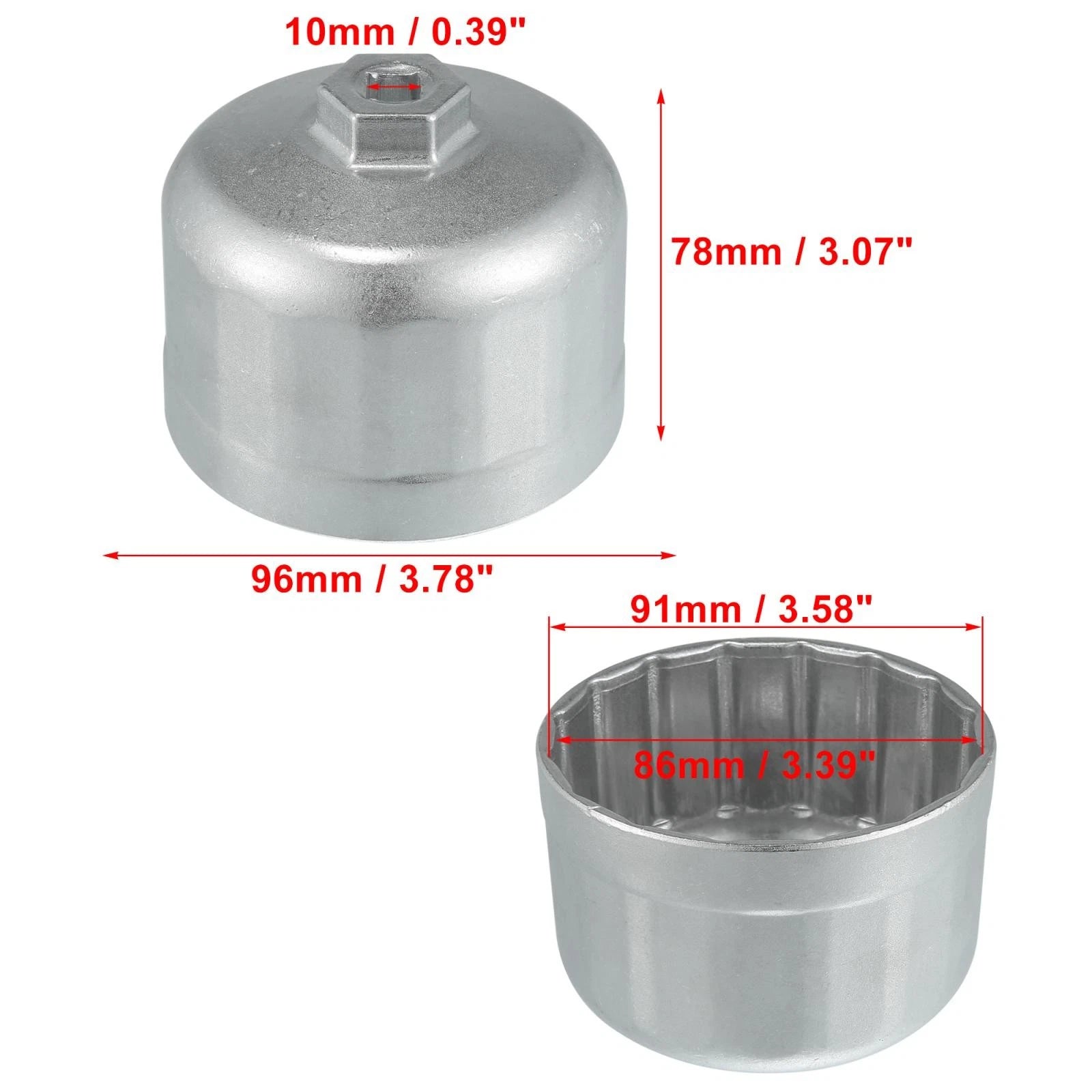 86mm 16 Flutes Oil Filter Wrench for BMW Volvo 