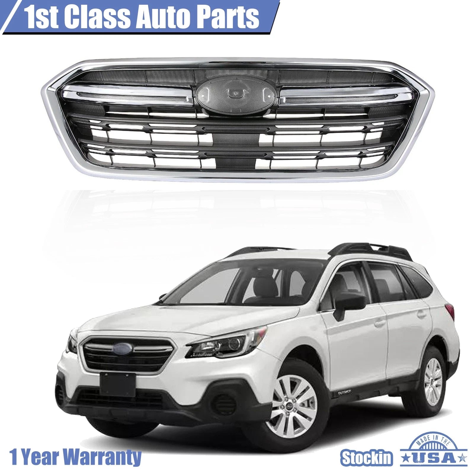 Chrome Front Grille for Subaru Outback (2018–2019)
