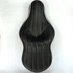 Custom Driver 2-up Vertical Stripes Leather Seat for Harley XL883N XL883L (2005–2013)