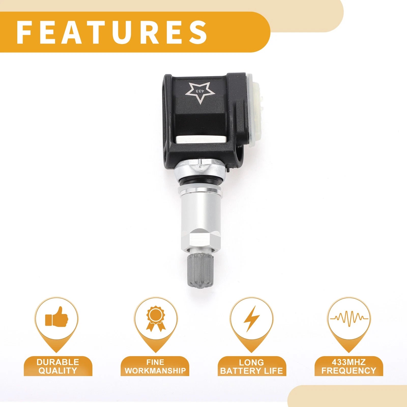 Tire Pressure Sensor for BMW 530e (2018–2021) TPMS 36106872774 433MHz