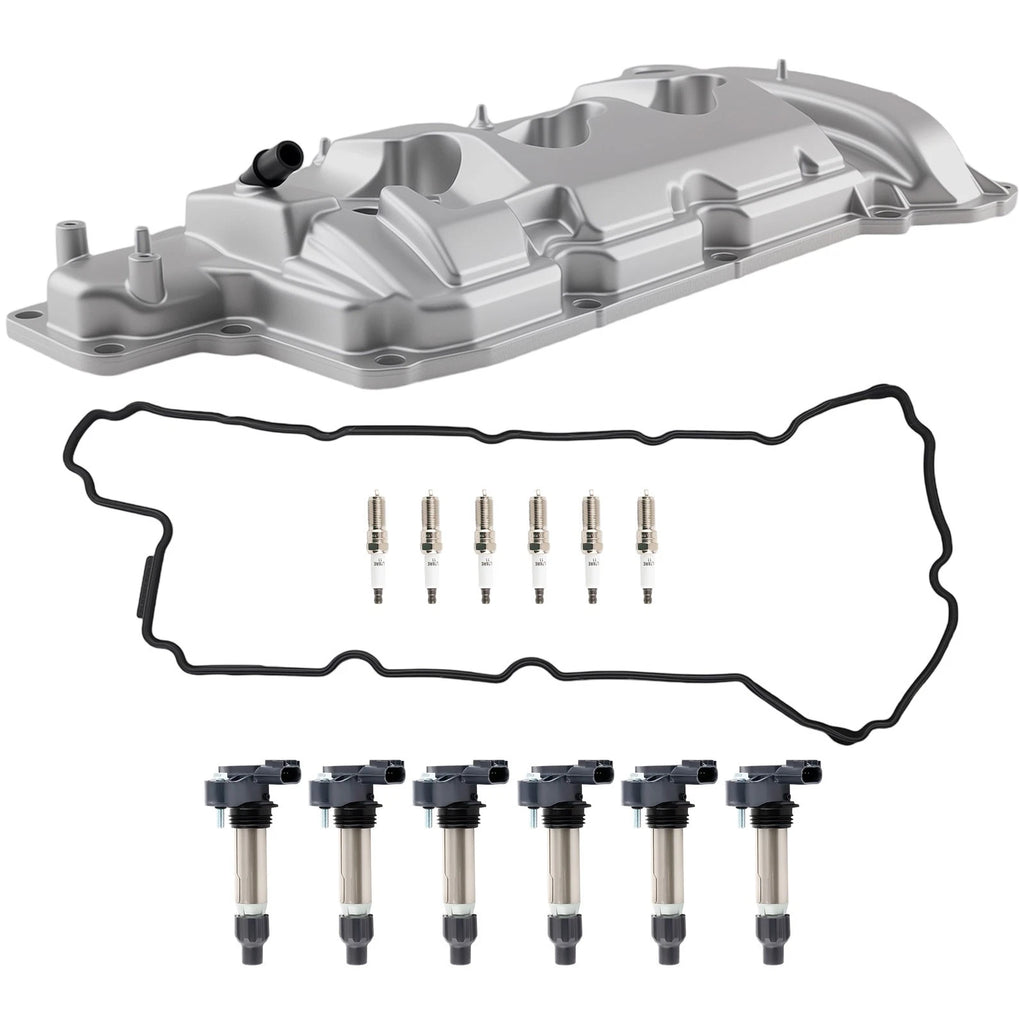 Valve Cover w/ Gasket & 6 Ignition Coils for Buick Enclave (2009–2017)