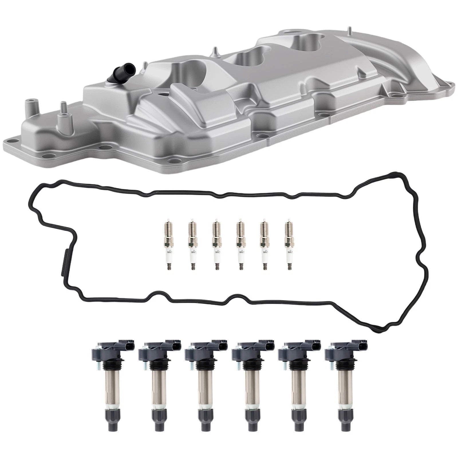 Valve Cover w/ Gasket & 6 Ignition Coils for Buick Enclave (2009–2017)