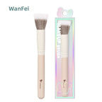 Makeup Blush Brush - Pink Soft Synthetic Bristles, Wooden Handle 19x4x4cm