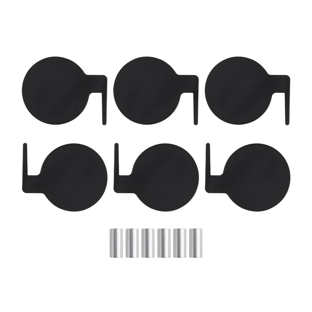Set of 6 AR500 Steel Target Paddles for Dueling (6" x 3/8")