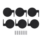 Set of 6 AR500 Steel Target Paddles for Dueling (6" x 3/8")