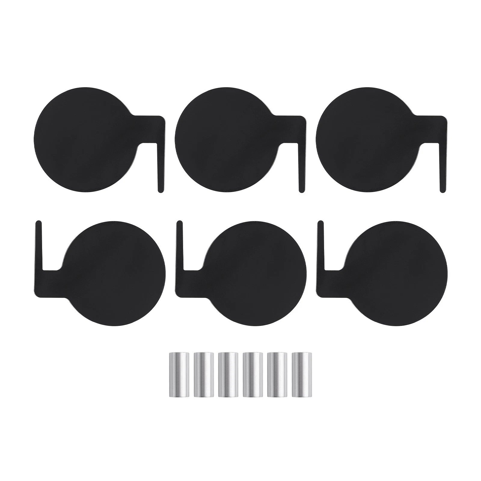 Set of 6 AR500 Steel Target Paddles for Dueling (6" x 3/8")