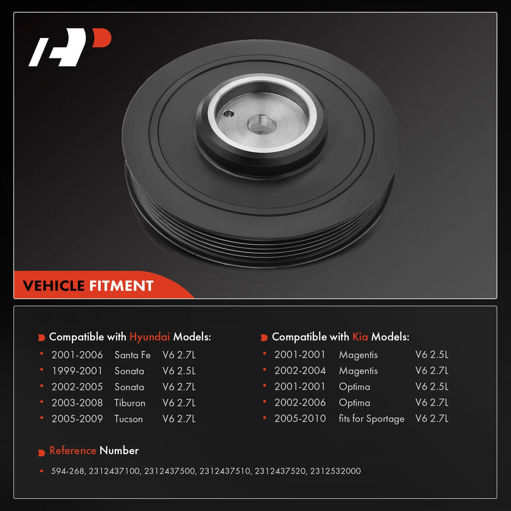 Harmonic Balancer for Hyundai Sonata, Kia Optima (1999-2006)