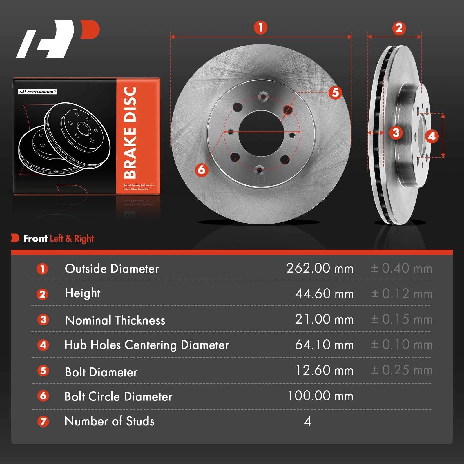 Front Disc Brake Rotors for Honda Civic (1990–2005) & Acura Integra (1992–2001)