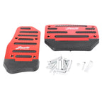 Aluminum Anti-Slip Manual Brake Footrests for Auto Sport Pedals - Red