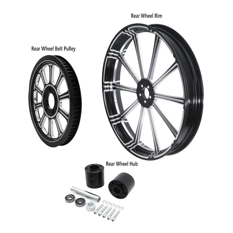 18" Rear Wheel Rim for Harley Road Glide (2009–2023) - Black