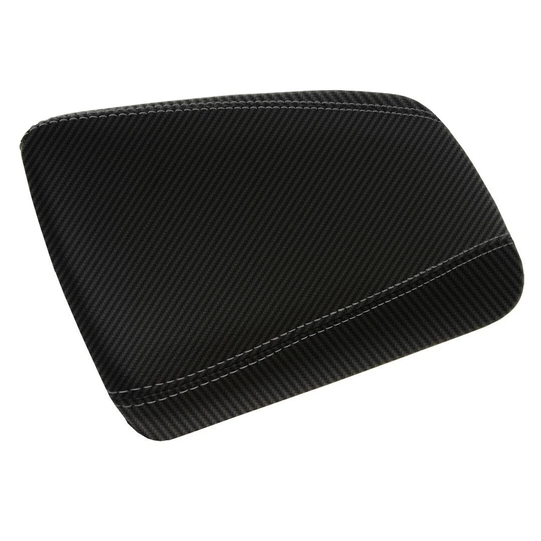 Console Armrest Cover for Chrysler 200 (2015–2018) PVC Carbon Gray Stitch
