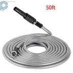 50FT Stainless Steel Flexible Water Hose for Garden