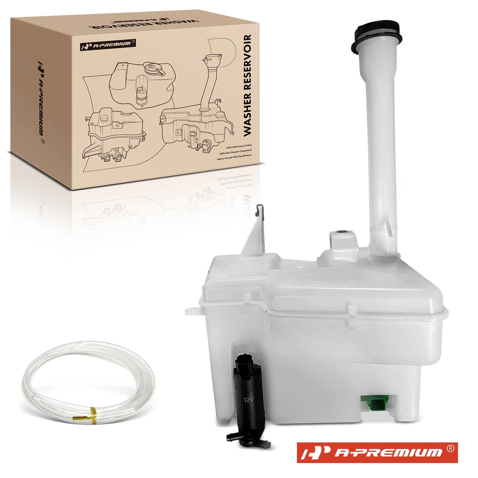 Windshield Washer Reservoir with Cap & Pump for Ford Explorer (2002–2005)