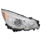 Replacement Passenger Side Halogen Headlight Assembly w/Chrome Bezel