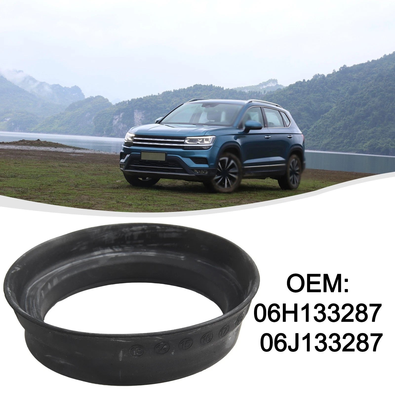 Engine Oil Filler Cap Ring Seal Rubber Washer for Volkswagen Tiguan Passat
