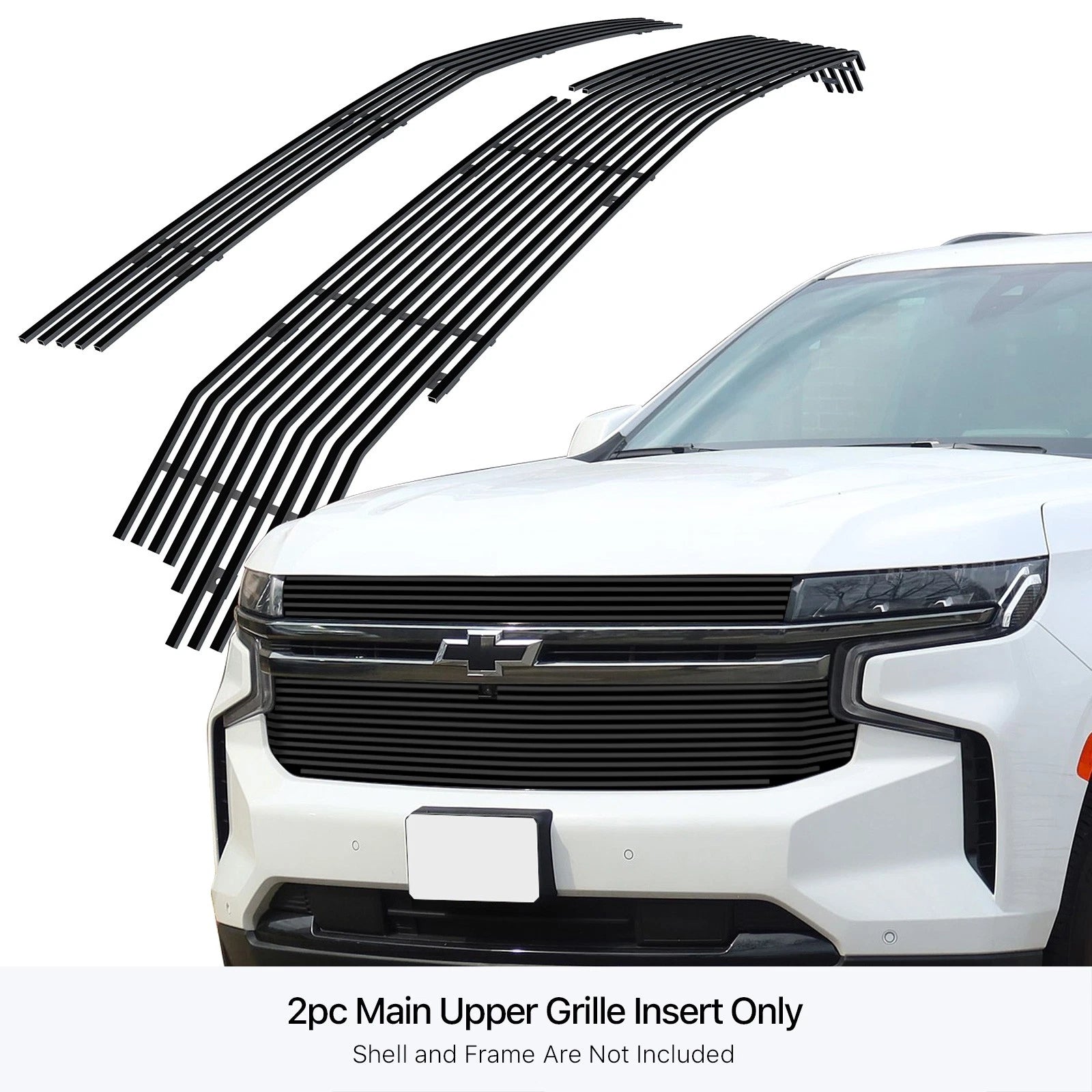 Upper Stainless Black Billet Grille Insert for Chevy Tahoe (2021-2024)