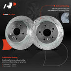 Rear Side Drilled Brake Rotors & Ceramic Pads for Toyota Highlander (2014–2019)