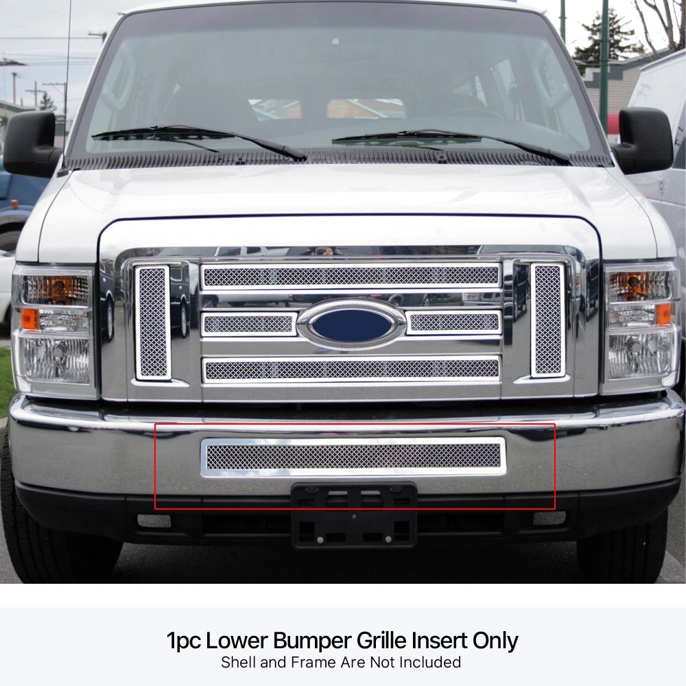 Stainless Steel Mesh Grille for Ford Econoline Van/E-Series (2008-2013)