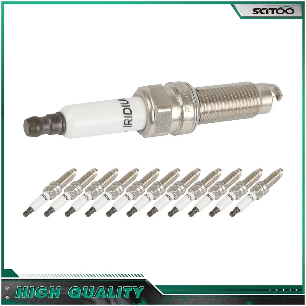 12PCS Iridium Platinum Spark Plugs for Audi A8 Quattro W12 (2012–2016)