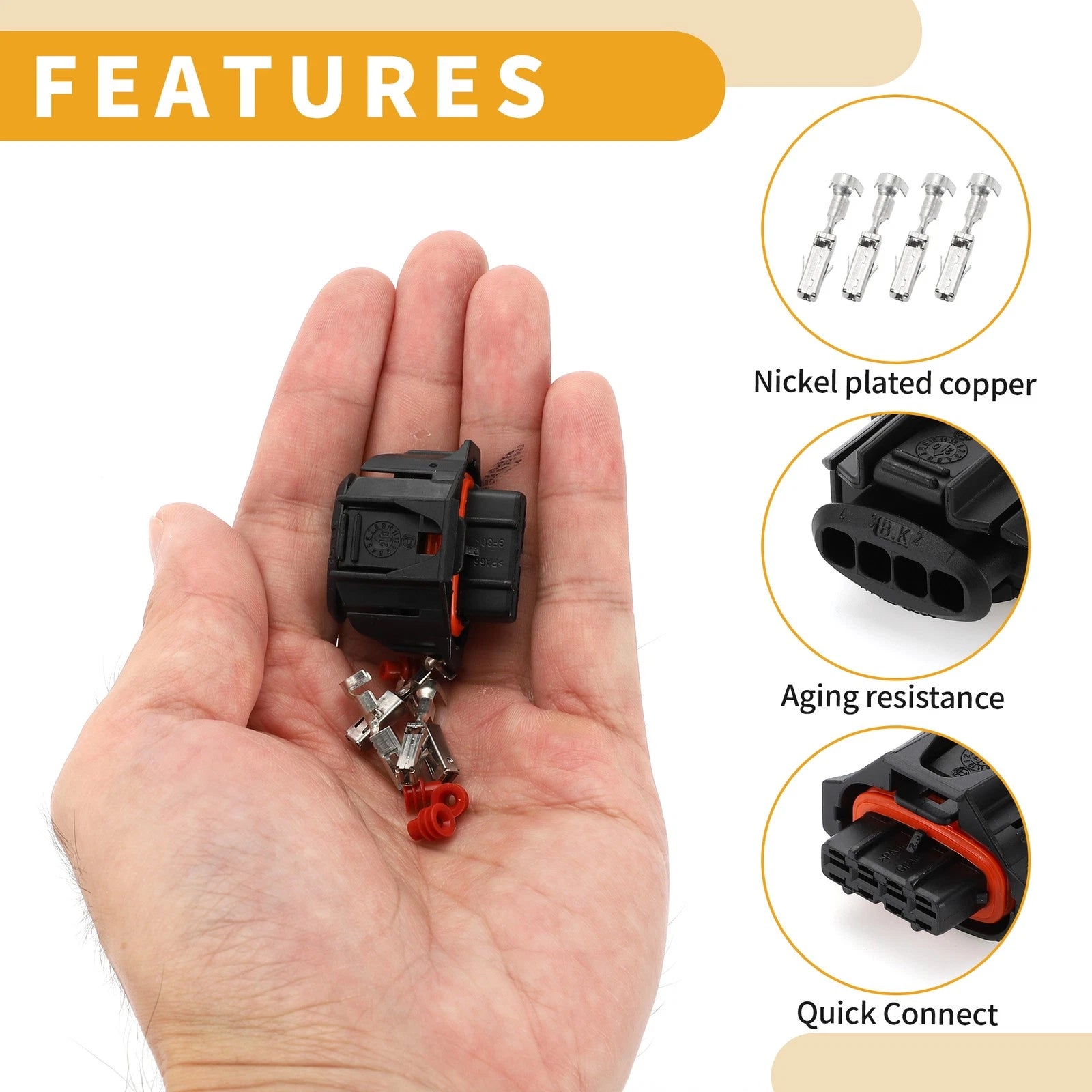 4 Pin Manifold Absolute Pressure Sensor Connector Plug for Chevrolet 