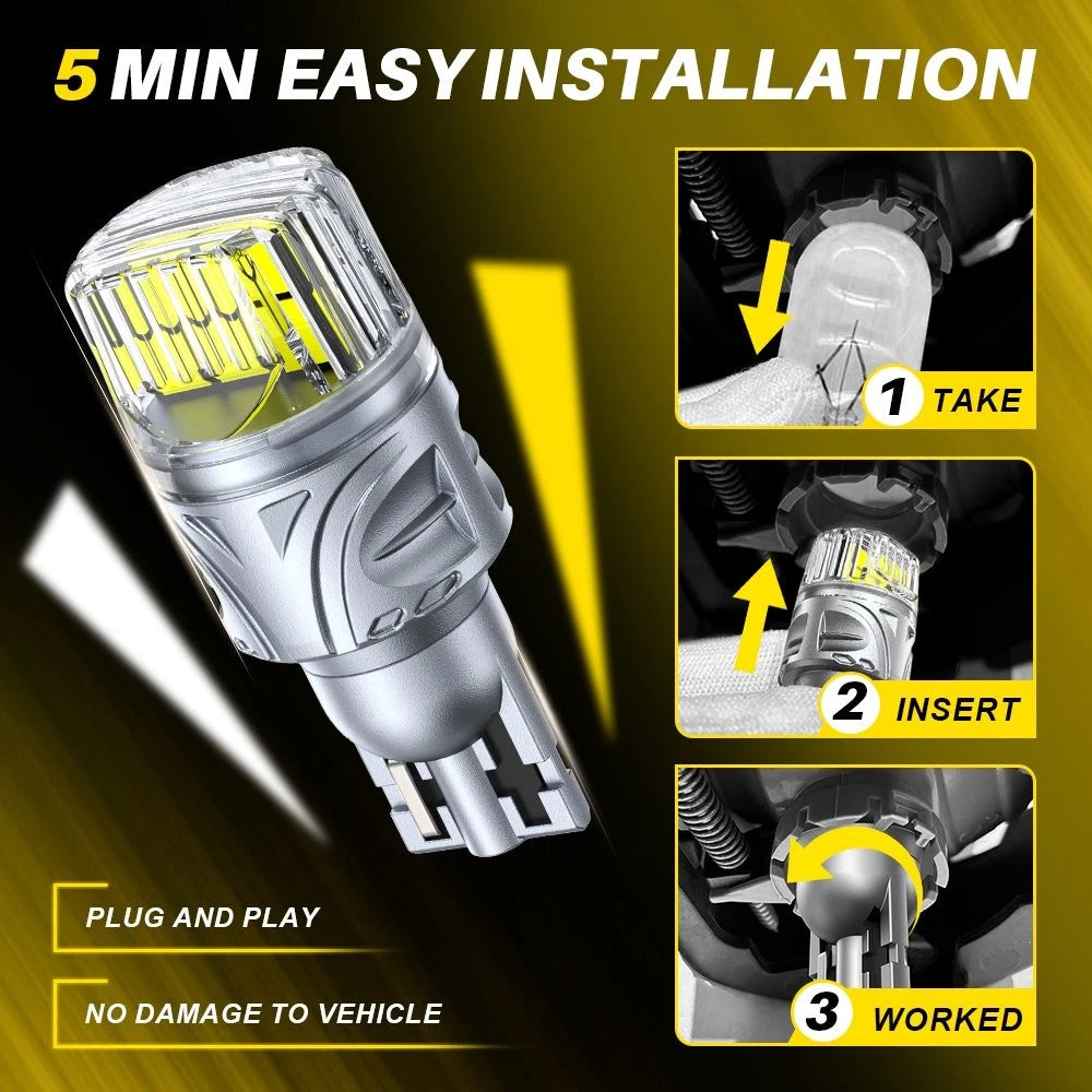 2X 921 912 White LED Backup Reverse Light Bulbs for Toyota FJ Cruiser Sienna (2007–2020)