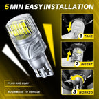 2X 921 912 White LED Backup Reverse Light Bulbs for Toyota FJ Cruiser Sienna (2007–2020)