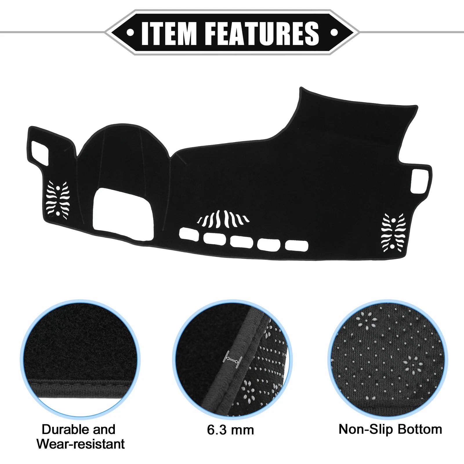 Dashboard Cover Mat for Lexus NX 250/350/450h (2022–2023) Black