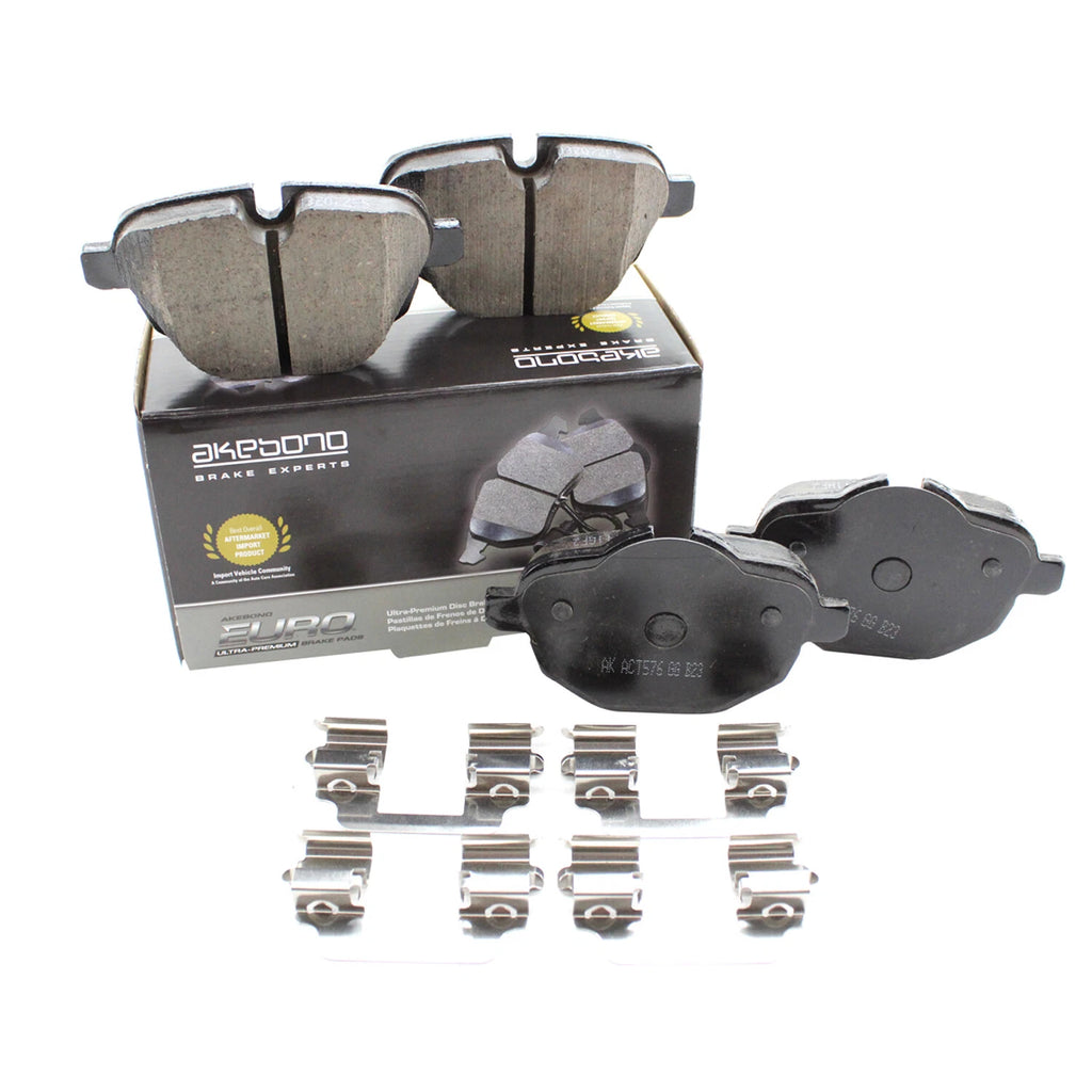 Akebono Euro Rear Disc Brake Pads for BMW 5 Series F10, X3 F25, X4 F26, Z4 E89, i8 (2011–2019)