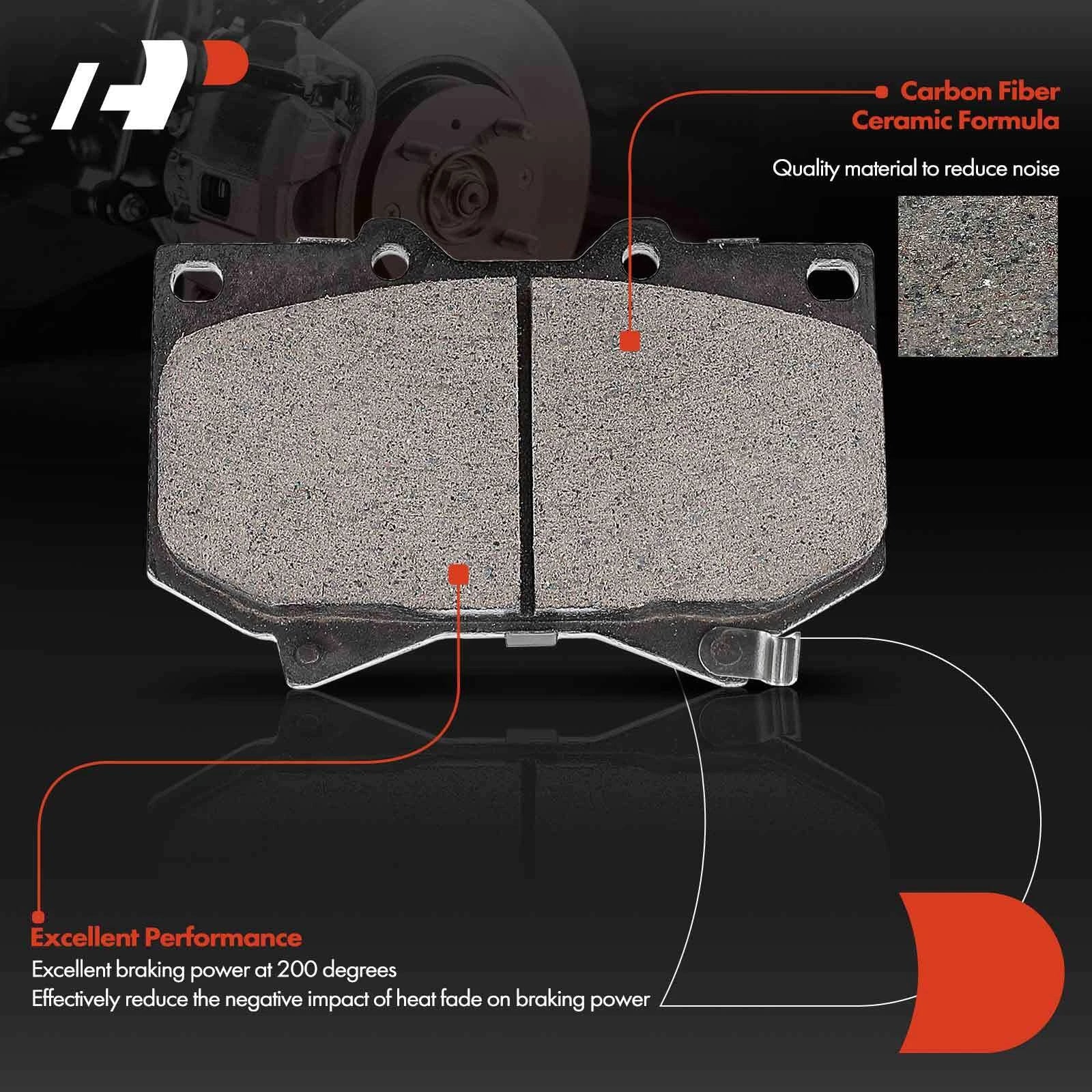 Ceramic Front Side Brake Pads for Toyota Tundra & Sequoia (2000-2003)