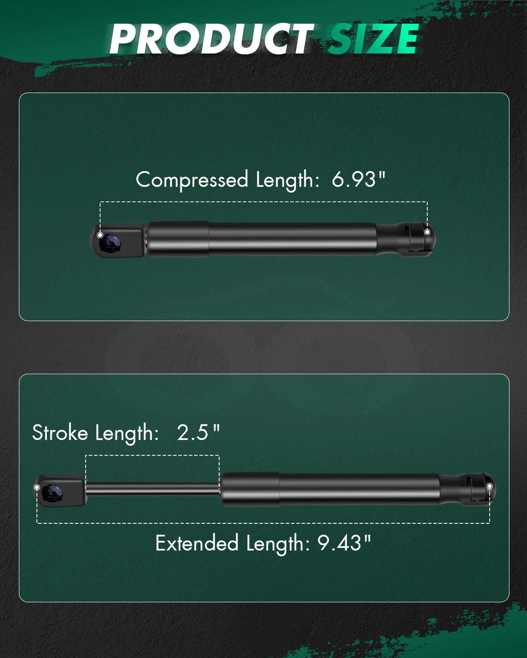 2X Trunk Lift Supports Gas Springs for Nissan Sentra (2007–2012)