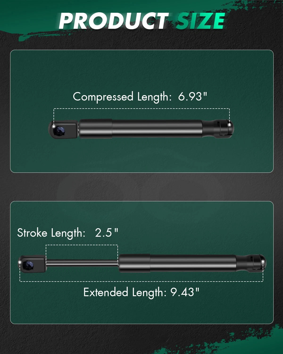 2X Trunk Lift Supports Gas Springs for Nissan Sentra (2007–2012)