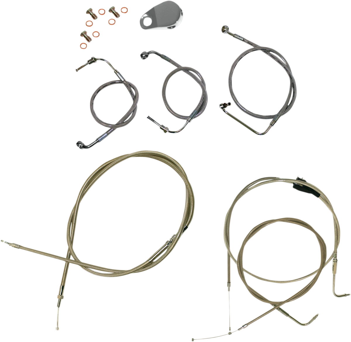 Handlebar Cable/Brake Line Kit for LA Choppers (18" - 20" Ape Hanger)