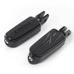 Black Driver Rider Foot Pegs for Harley Fat Bob Softail (2018–2025)