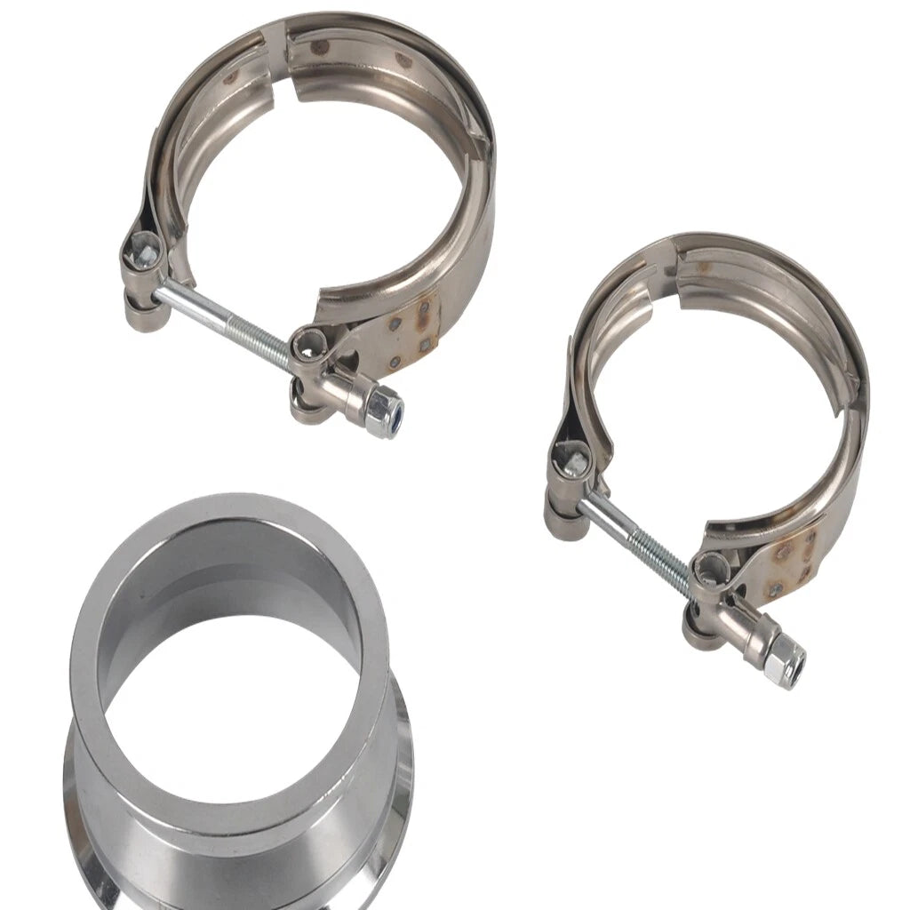 2.5" to 3" ID Steel Exhaust V-Band Adapter Flange Reducer with Clamp