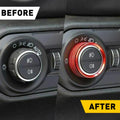 Aluminum A/C Knob Switch Trim Cover for Jeep Wrangler JL JT (2018–2023)