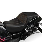 Driver Passenger Seat for Harley Dyna Super Glide Fat Bob (2006–2017) Black