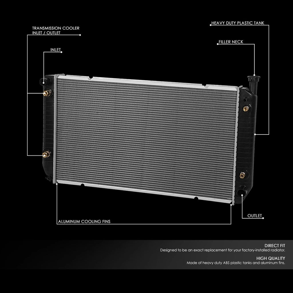 OE Style Aluminum Core Radiator DPI 1521 for Chevy/GMC C/K Pickup (1994–2000)